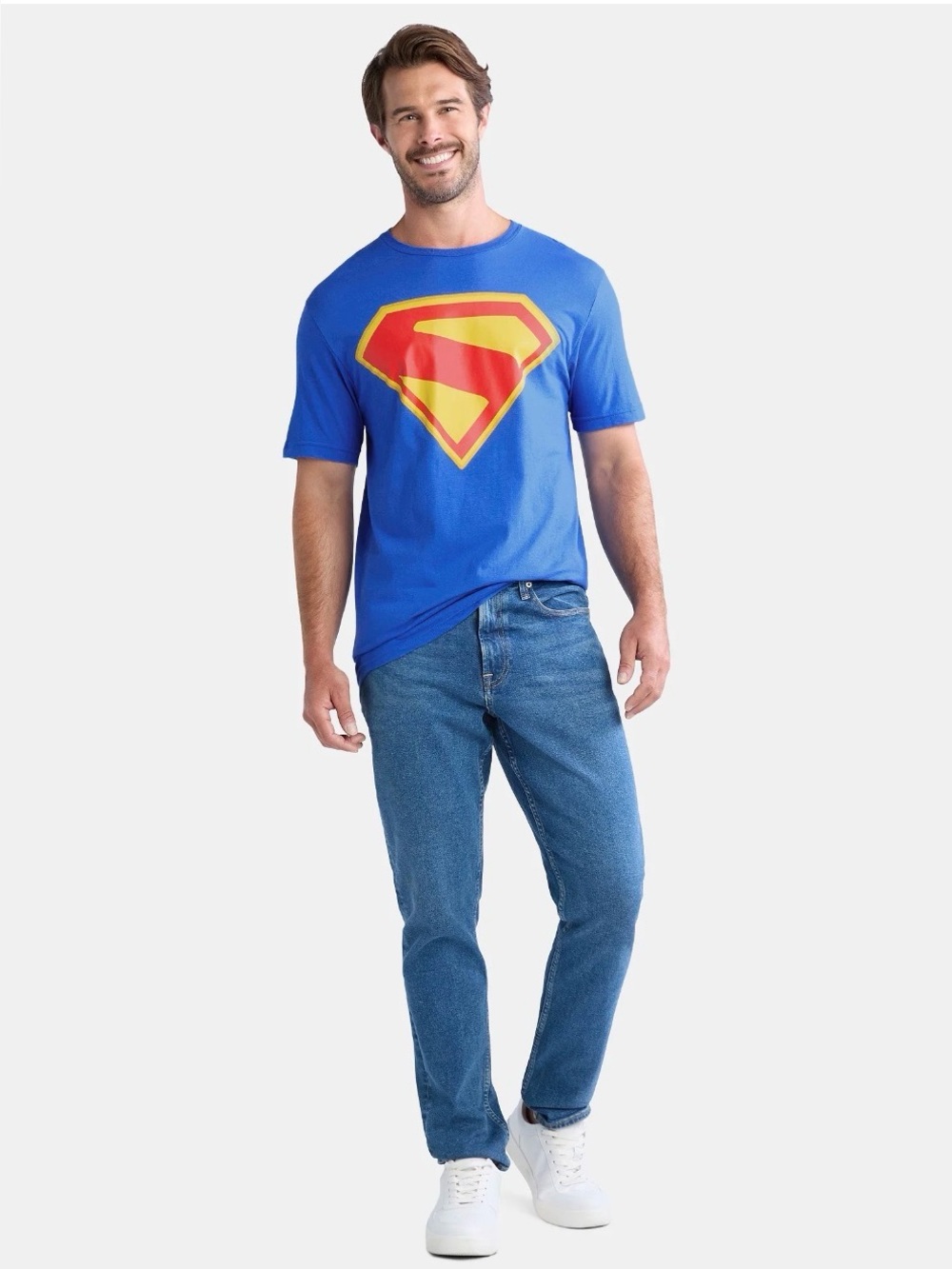 NWT Superman Graphic Tee Mens Large DC Comics Logo T Shirt